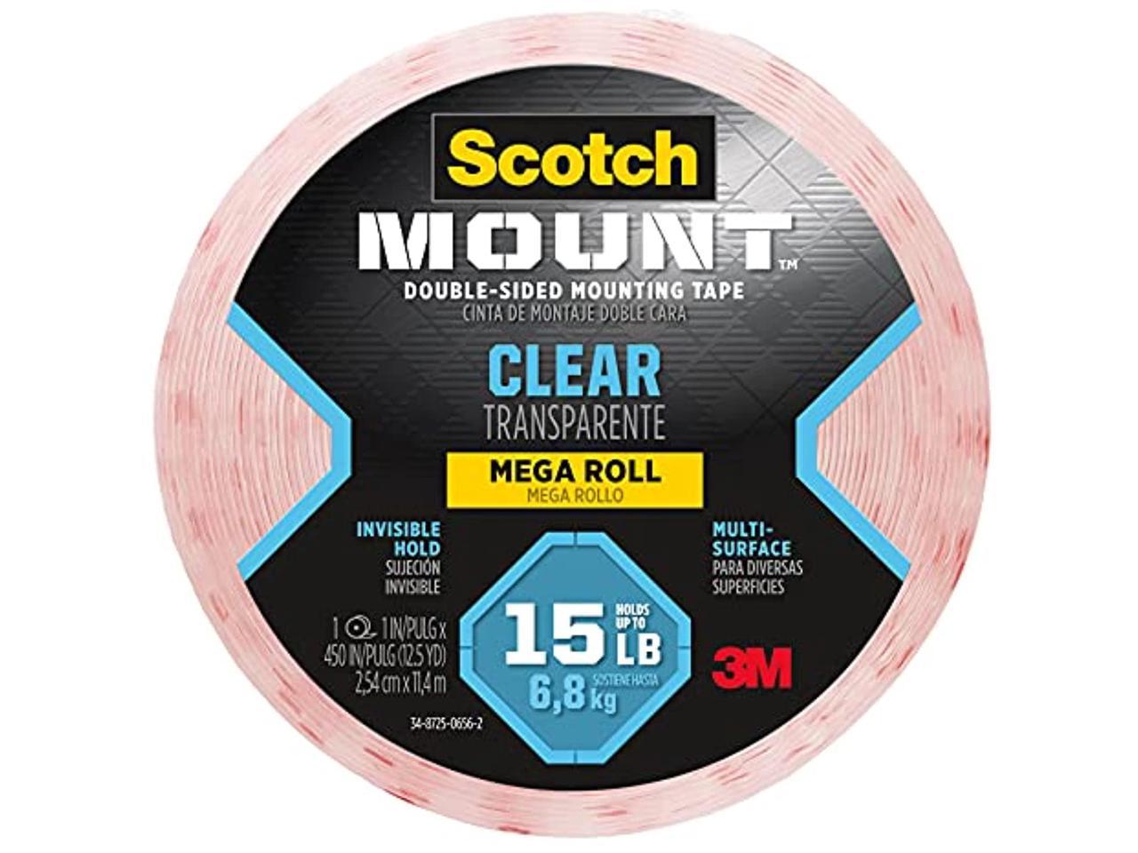 White Pack of 1 1 Inch x 125 Inches Scotch Brand 112L Permanent Mounting Tape 