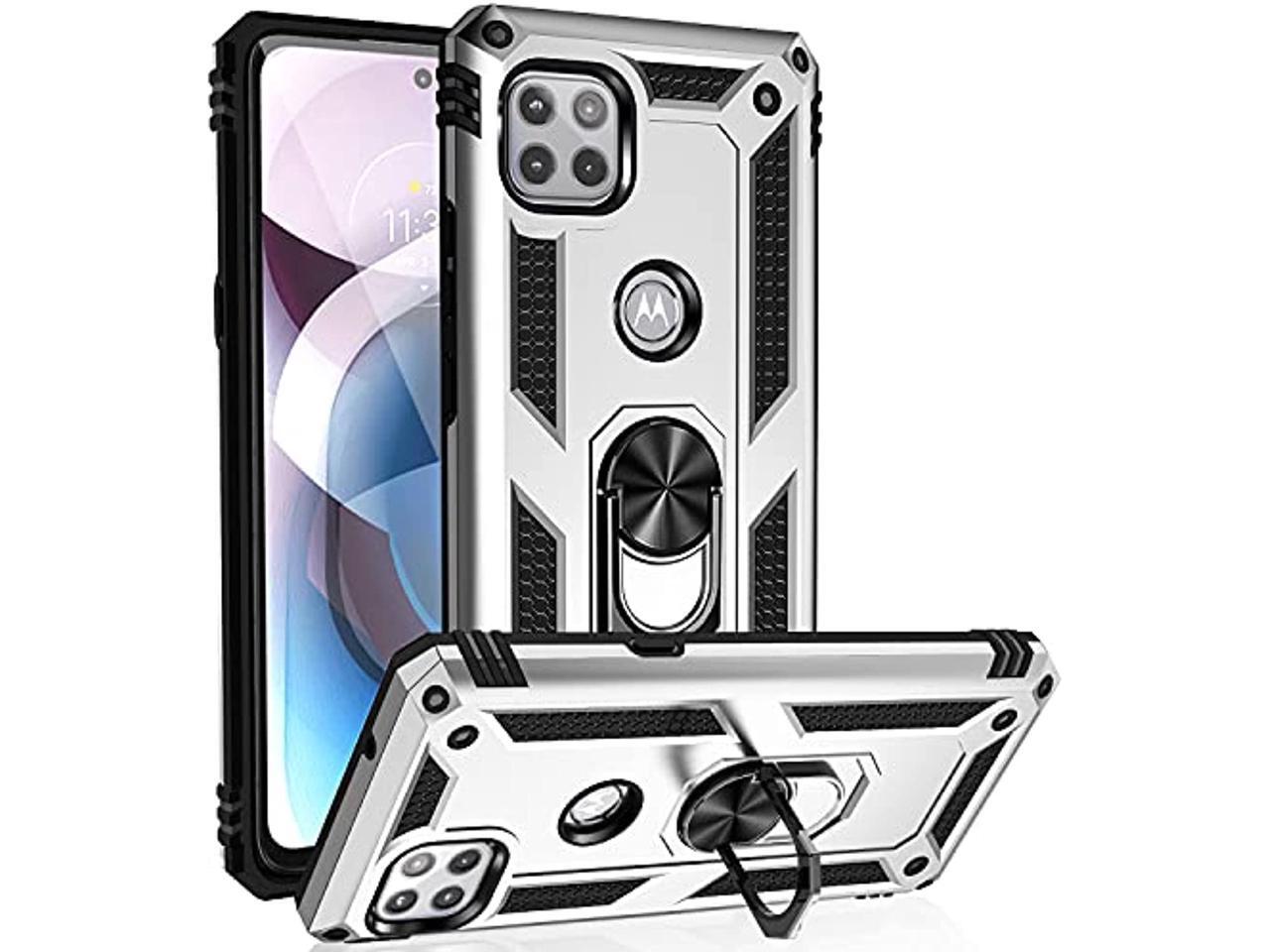 Military Grade Drop Impact For Moto One 5g Ace Case Motorola One 5g Ace G 5g Case 360 Metal Rotating Ring Kickstand Holder Armor Heavy Duty Shockproof Case For One 5g Ace