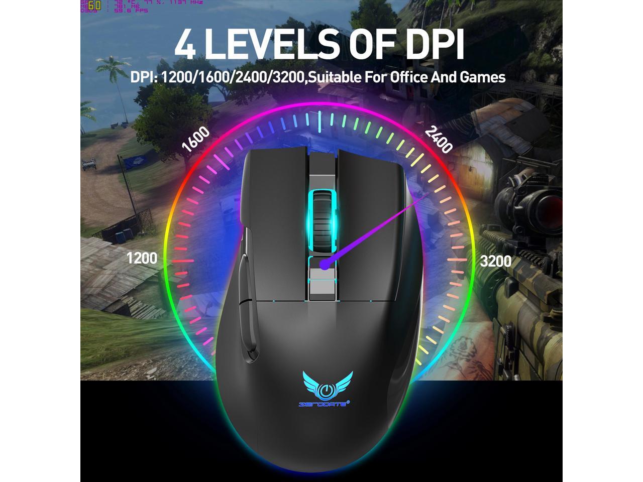 Ludus Dominum Rechargeable Wireless Gaming Mouse,largesize ,Ergonomic