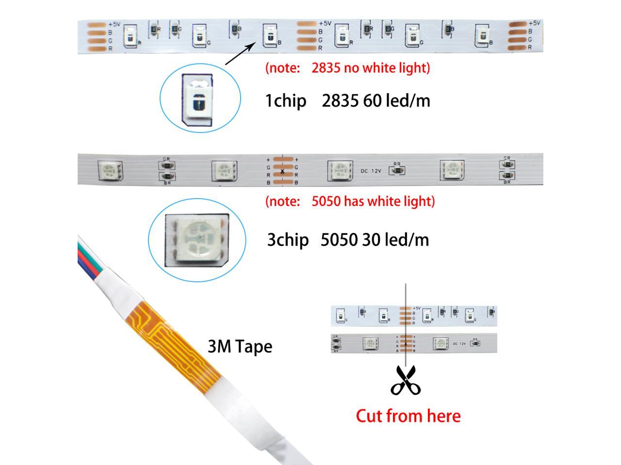 Led Strips Lights Bluetooth Luces Led Rgb 5050 Smd 2835 Flexible Waterproof Tape