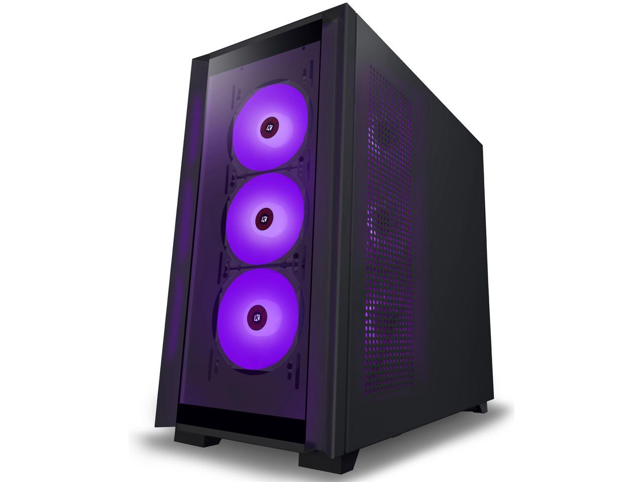 KEDIERS PC Case C700 EATX Tower 3*Tempered Glass Gaming Computer