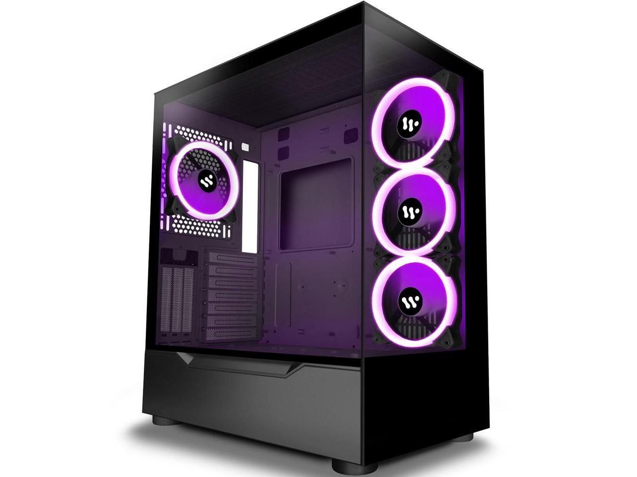 KEDIERS PC Case EATX Tower Tempered Glass Gaming Computer Case with