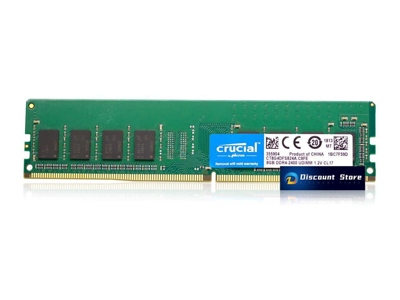 Модуль памяти crucial ct8g4dfs824a ddr4 8гб 2400 dimm ret разгон