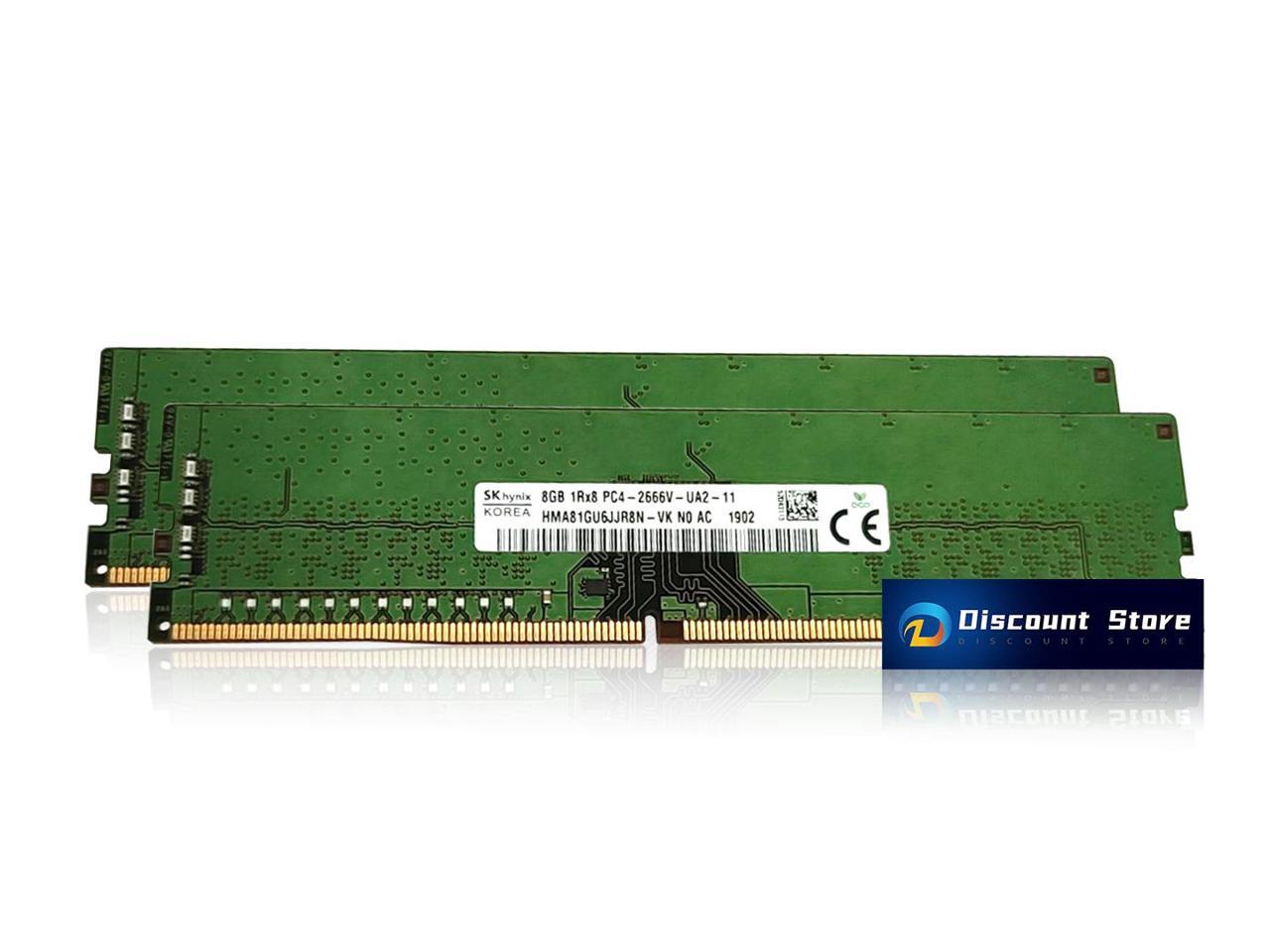 SK Hynix 16GB(2X8GB) DDR4 1RX8 PC4-21300 HMA81GU6JJR8N-VK UIMM Desktop ...