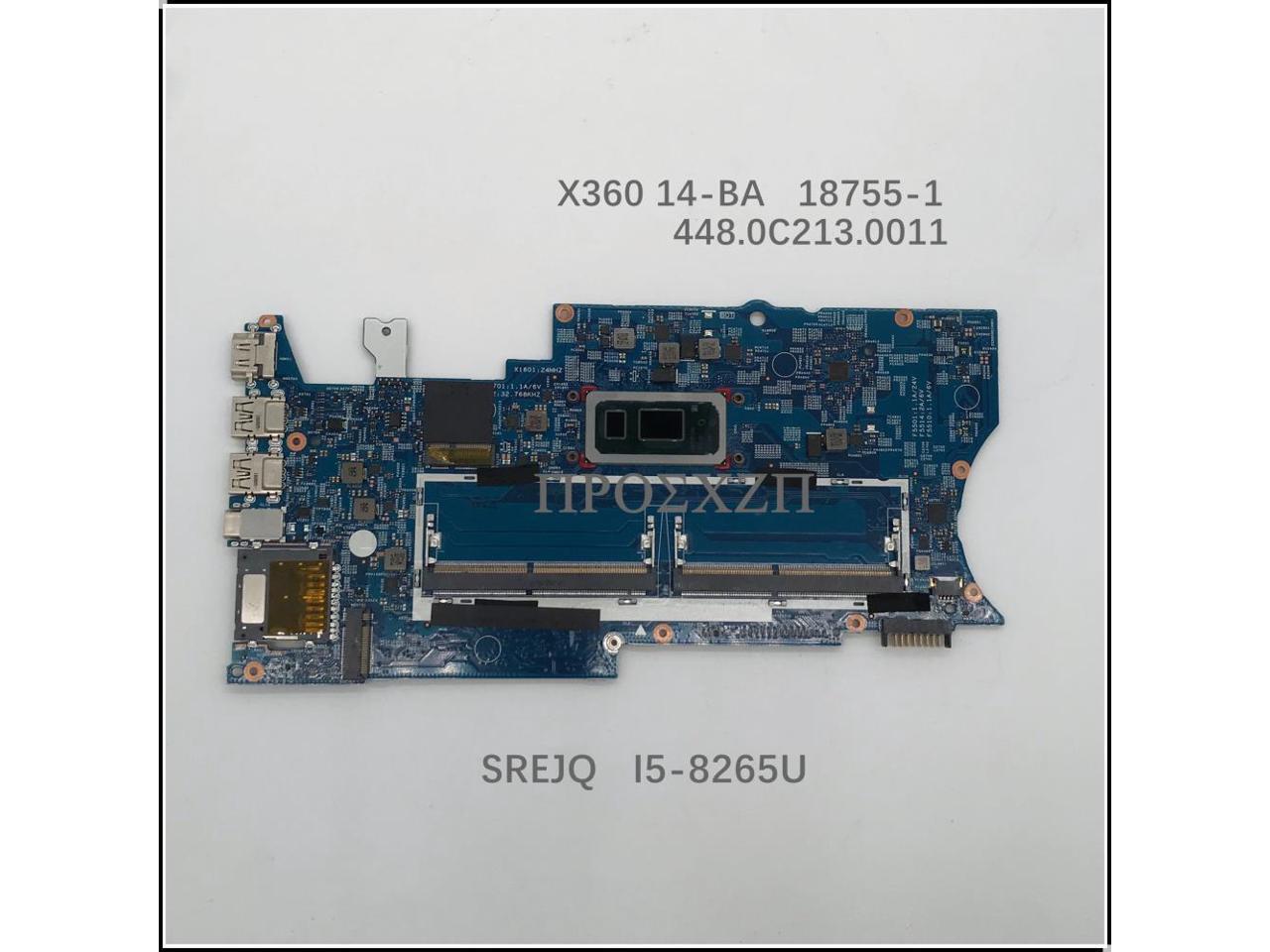 X360 14 ba laptop motherboard 18755 1 448 0c213 001 with srejq i5 8265u