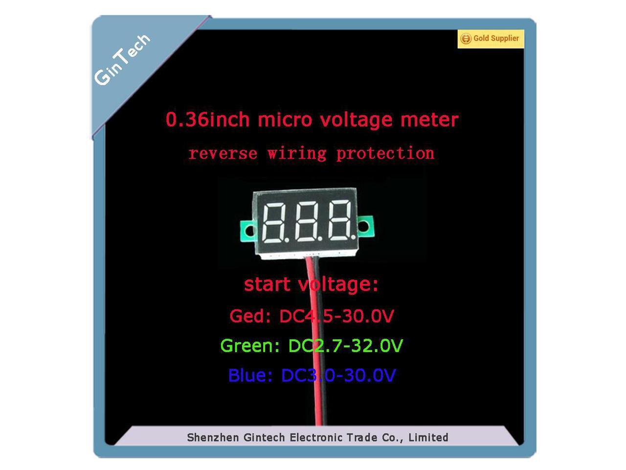 5pcs/lot BLUE 0.36inch digital dispaly 2.7V32V 2 line low voltage