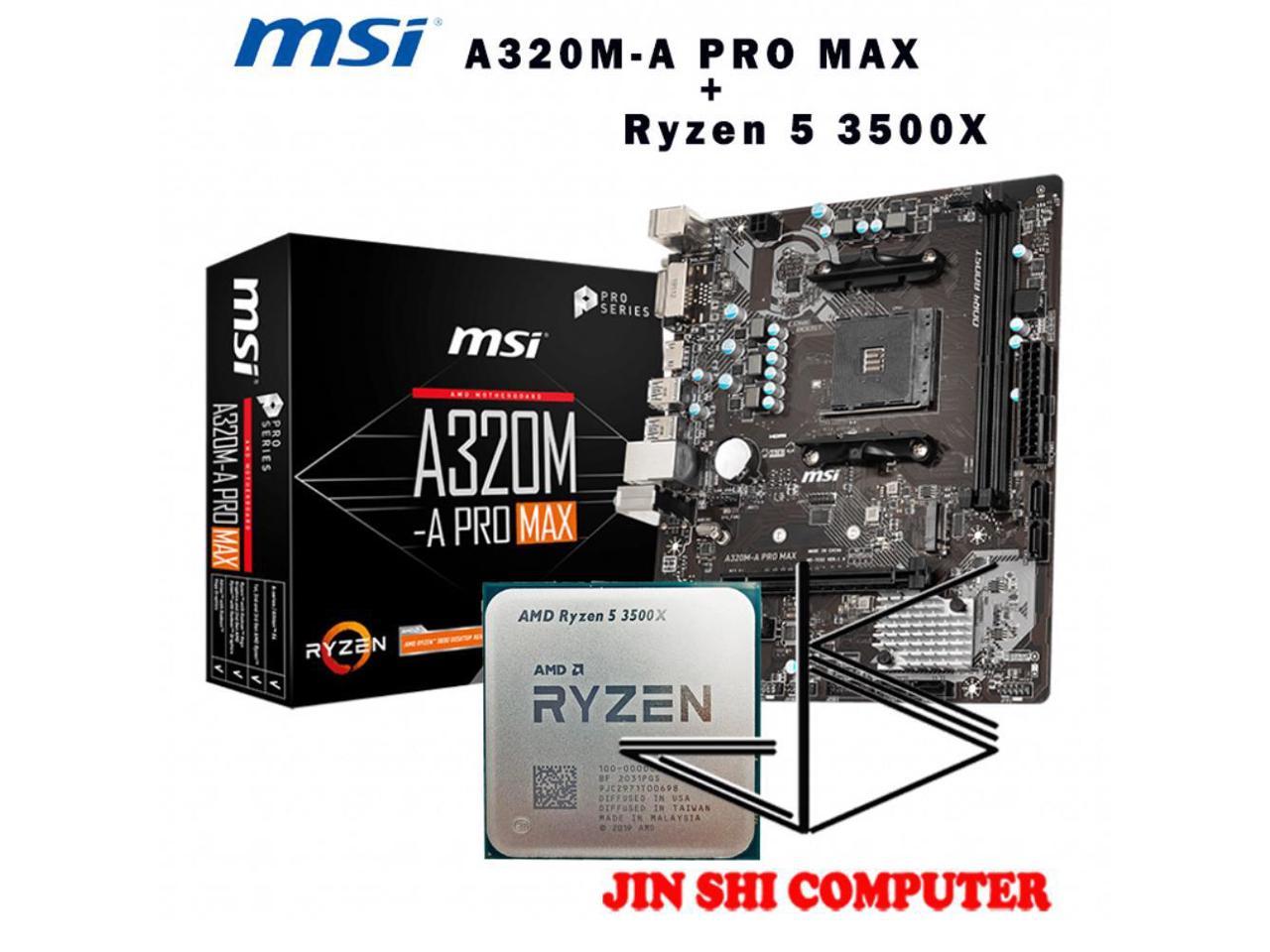 AMD Ryzen 5 3500X R5 3500X CPU + MSI A320M-A PRO MAX Motherboard Suit ...