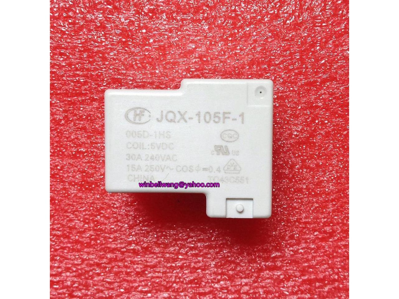10PCS JQX-105F-1-005D-1HS HF105F-1-005D-1HS 5VDC 30A ORIGINAL Relay 4PINS 