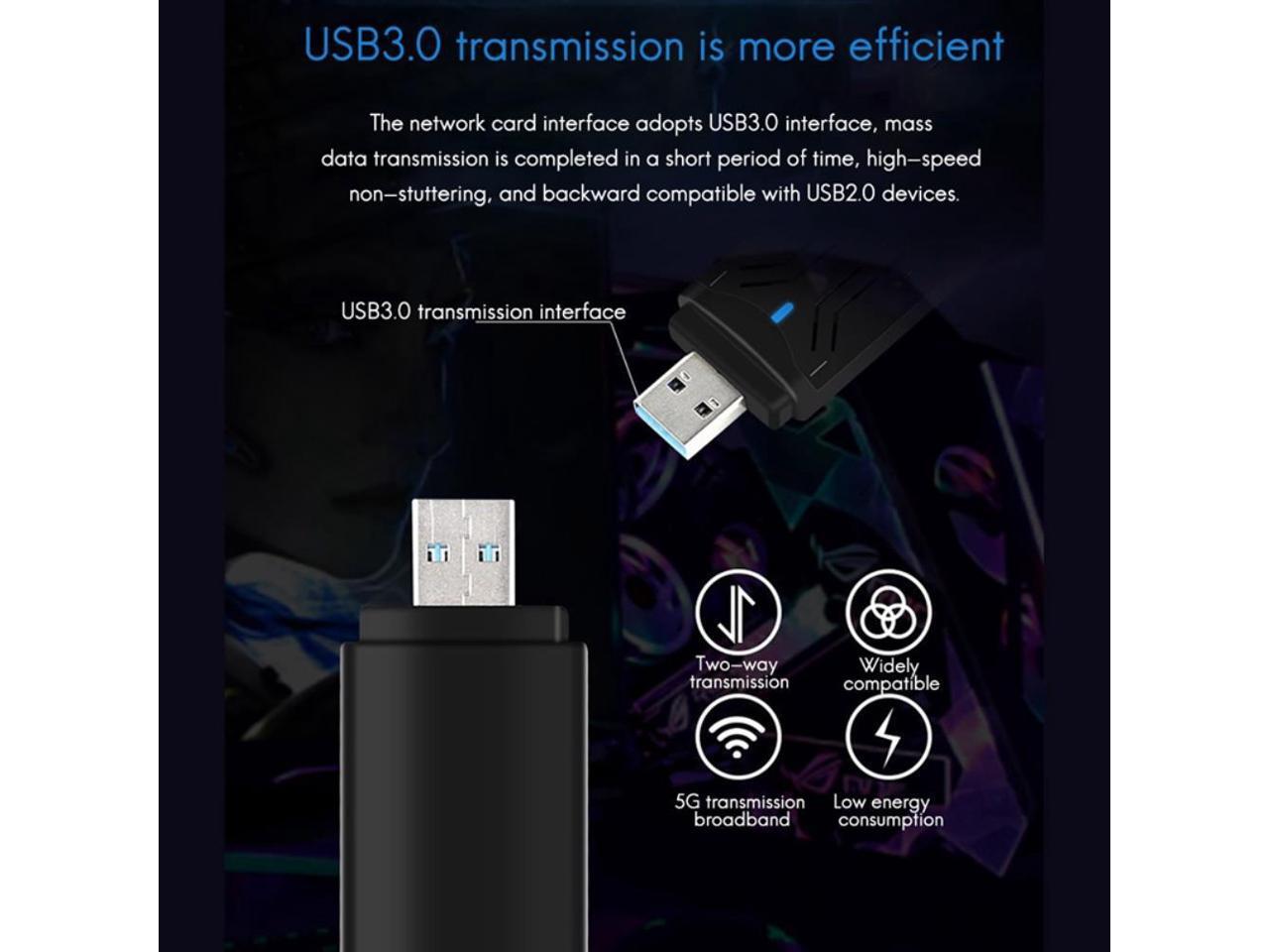 USB3.0 WIFI Wireless Network Card 2.4GHz+5.8GHz 1800Mbps RTL8832AU USB