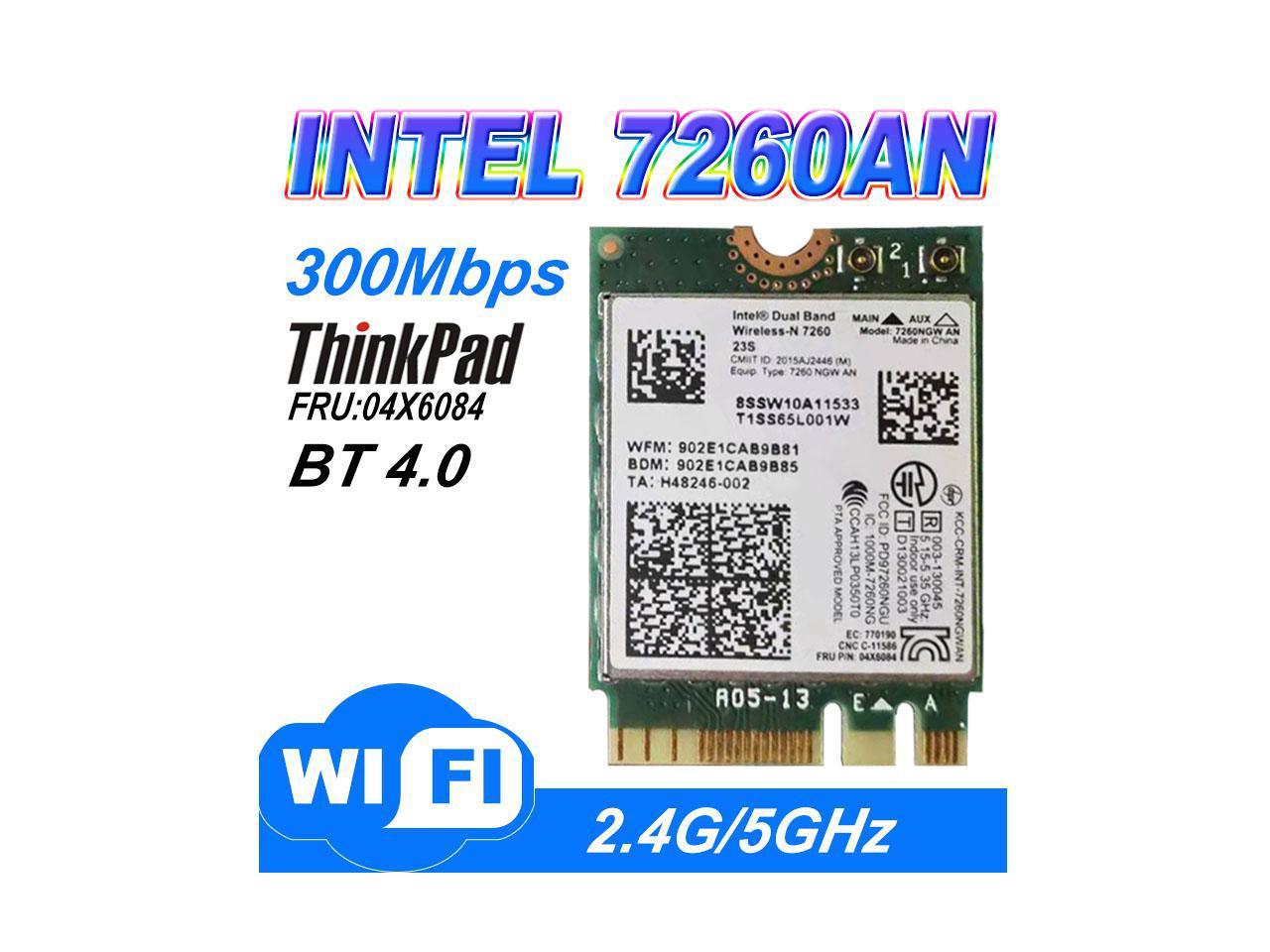 Gemengd driehoek genoeg Intel Wireless-N 7260 7260NGW AN 802.11agn 2x2 Dual Band NGFF WiFi +  Bluetooth 4.0 300Mbps X240 T440 T540 W540 L440 L540 - Newegg.com