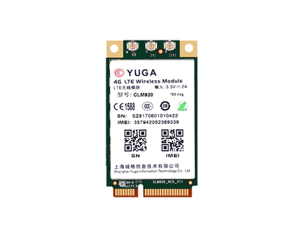 YUGA CLM920_TE5 LTE Cat4 mini pcie module for Europe B1 B3 B5 B7 B8 B20