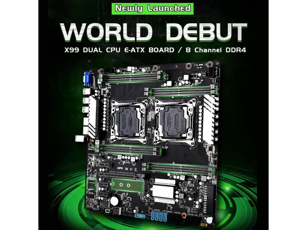 JINGSHA x99 Dual CPU Motherboards Socket LGA 2011-3 Dual Gigabit ...