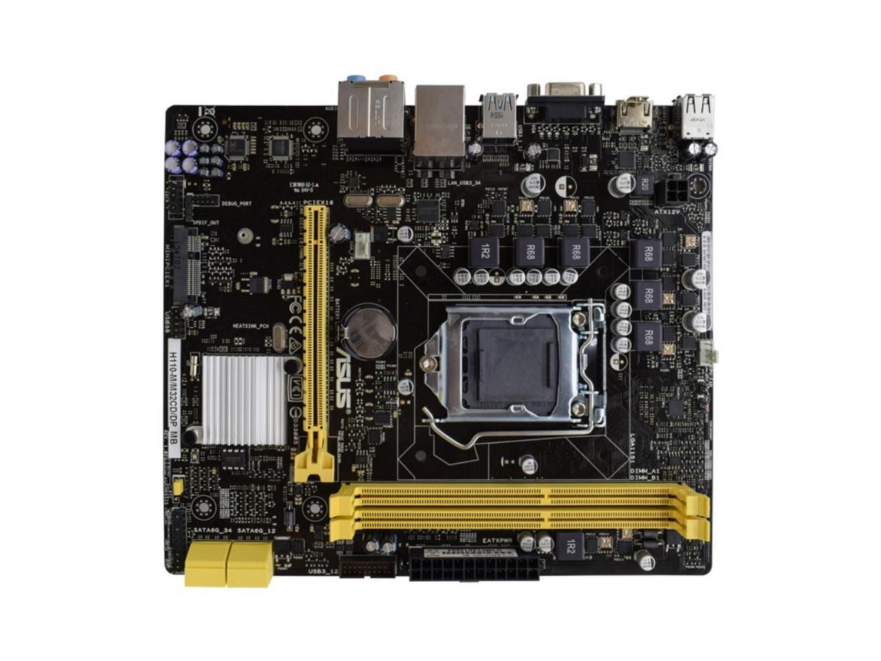 Motherboards LAG 1151 ASUS H110M/M32CD/DP_MB 1151 Motherboard DDR3 ram Intel H110 Micro ATX