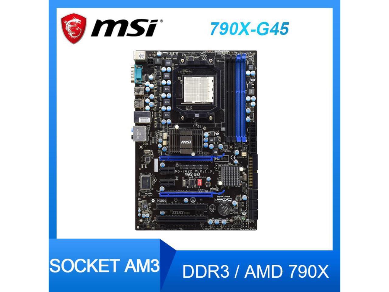 MSI 790XG45 AM3 Motherboard DDR3 Motherboard 16GB USB2.0 PCIE 2.0 AMD