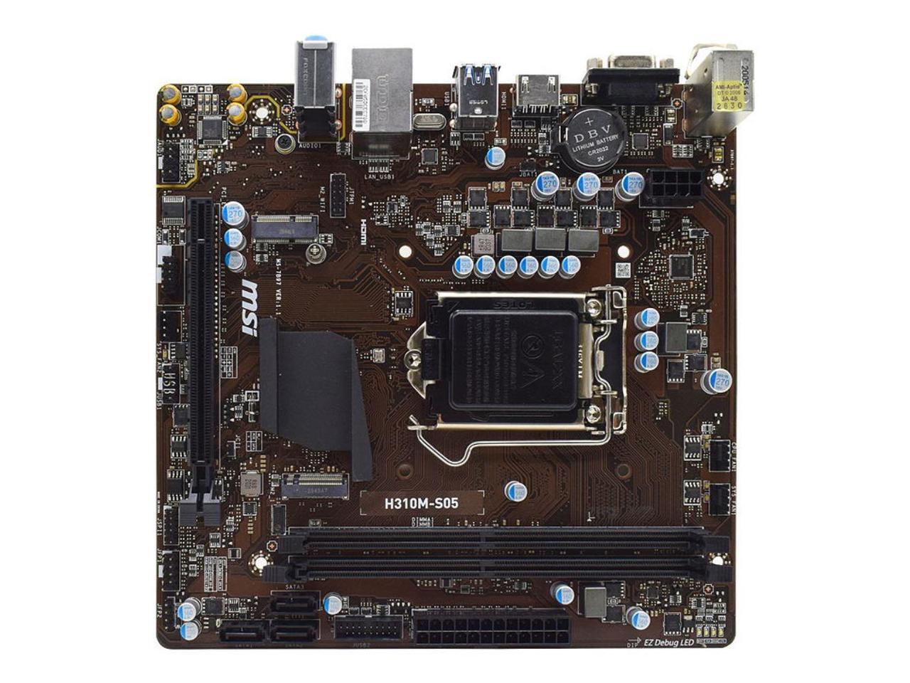 Motherboard 1151MSI H310M-S05 Motherboard 1151 DDR4 intel H310 2133MHz ...