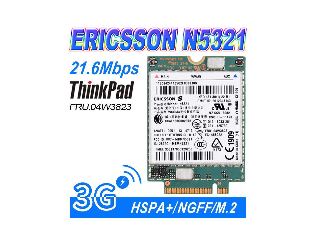 Ericsson N5321 Mobile Broadband HSPA+ NGFF M.2 04W3822 04W3823 x1