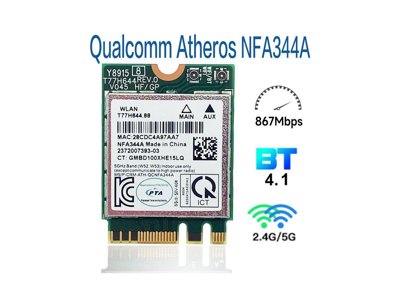 Atheros Wireless AC WiFi adapter QCNFA344A NFA344A 802.11ac