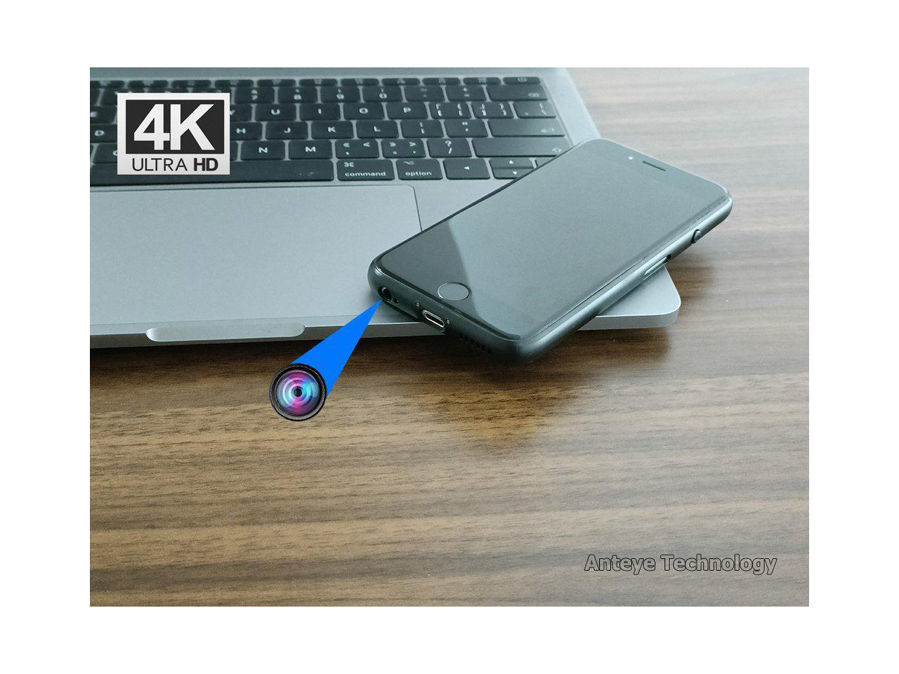 Anteye 4k Hd Hidden Spy CameraPortable Cell Phone Spy CameraMini Body