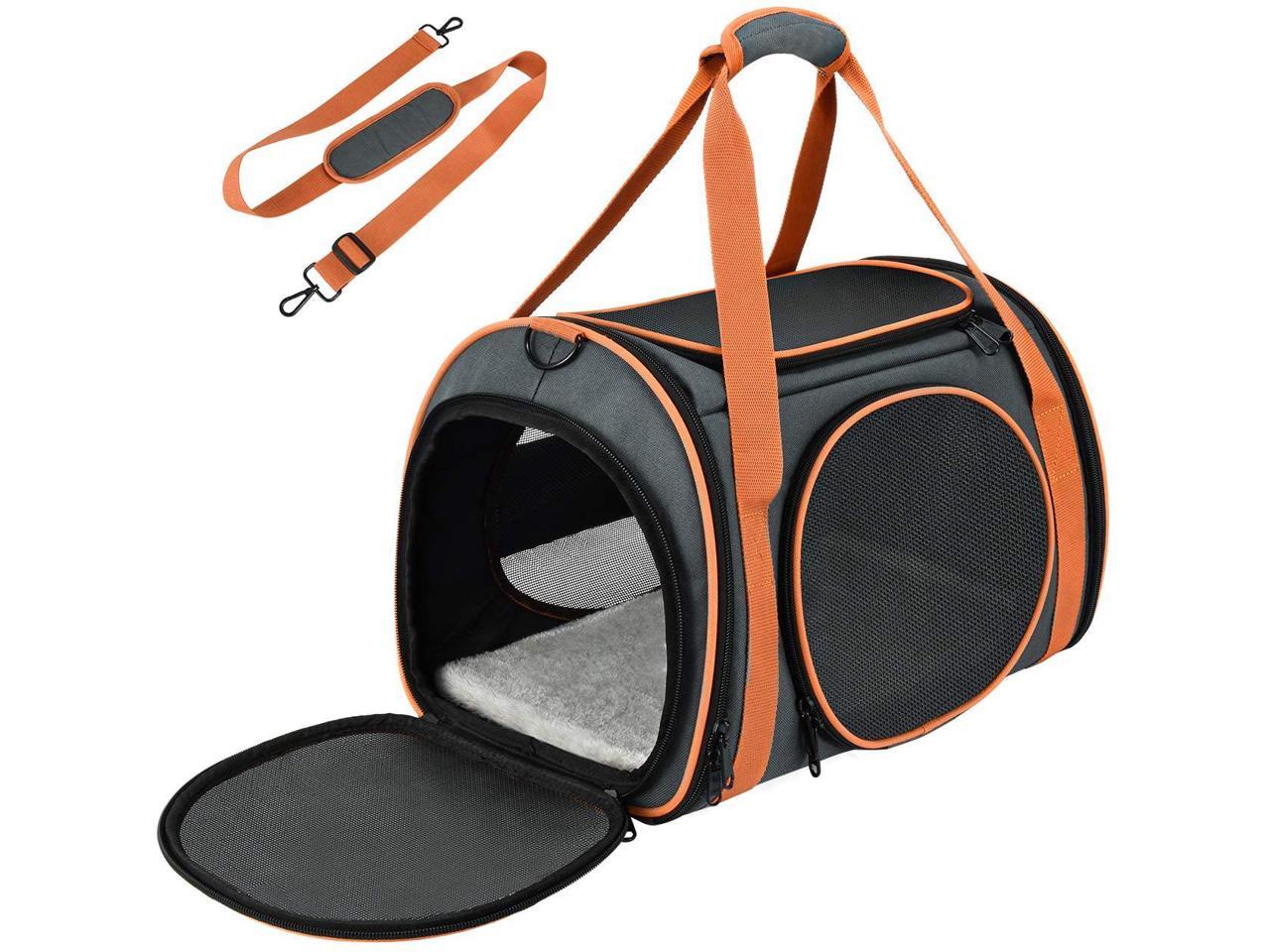 Portable Folding Pet Carrier Airline Approved SOUNDY Pet Carrier for Cat and Dog 