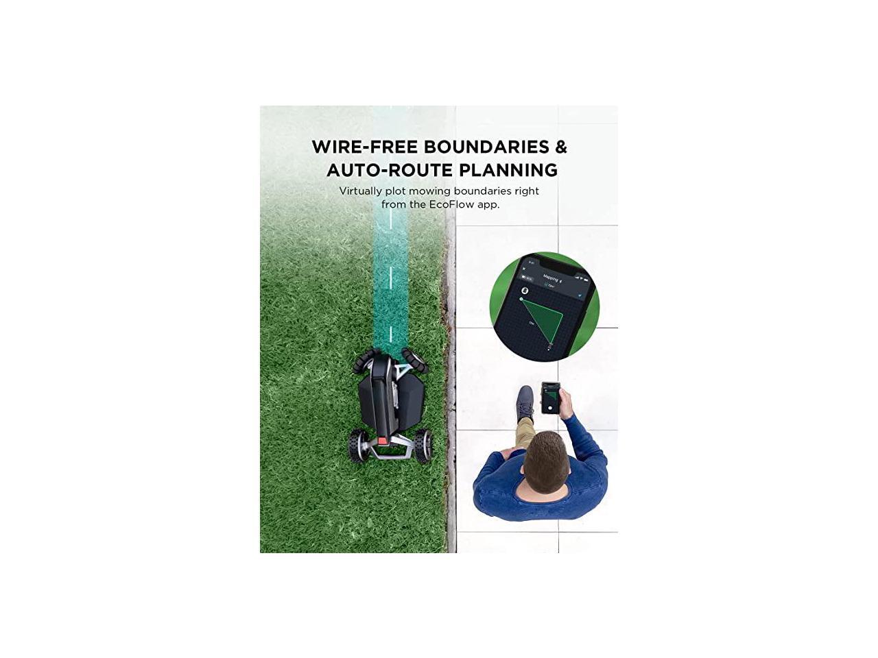 EcoFlow Blade Robotic Lawn Mower, WireFree Boundaries, AutoRoute