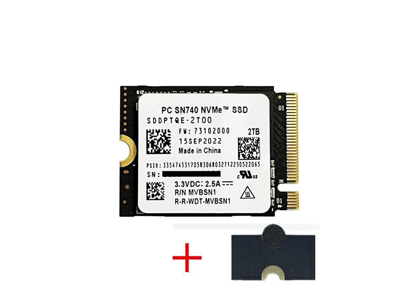 新品未使用SN740 NVMe SSD M.2 2230 2TB 未開封-