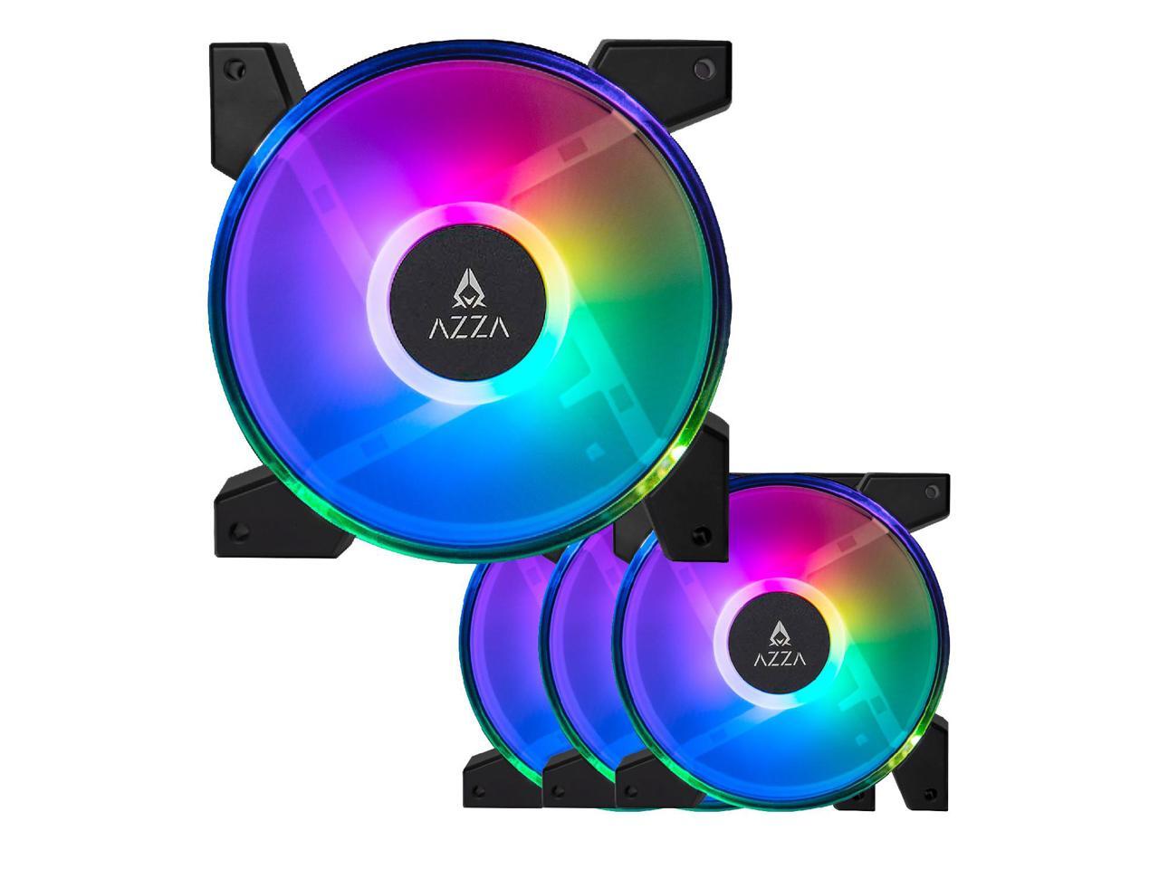 AZZA HURRICANE III DIGITAL ARGB Fan / 120mm x 4 / Fan controller ...