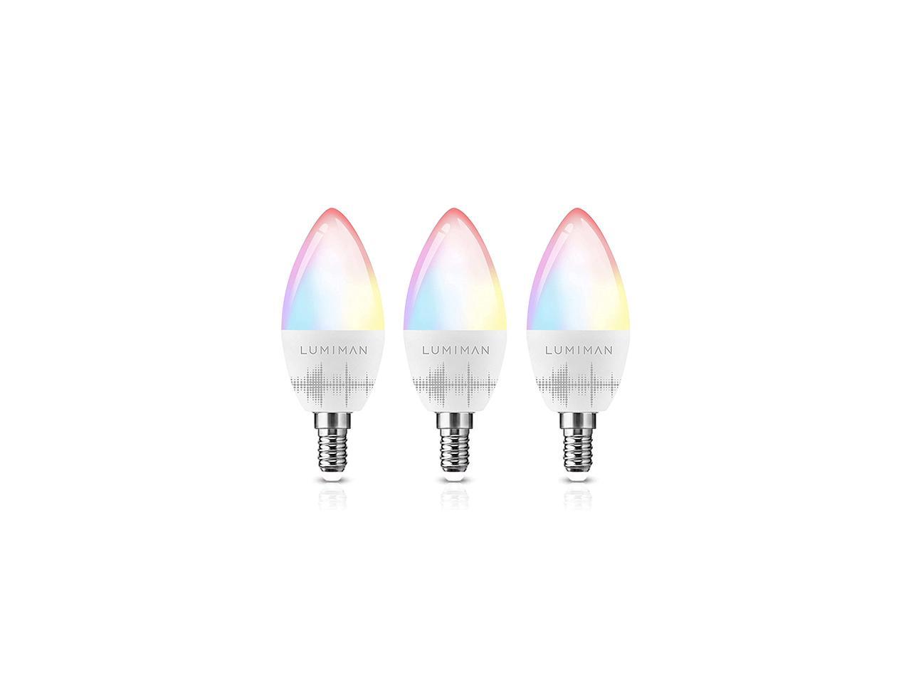LED Candelabra Bulbs E12 Base, LUMIMAN Smart Light Bulbs Small Base