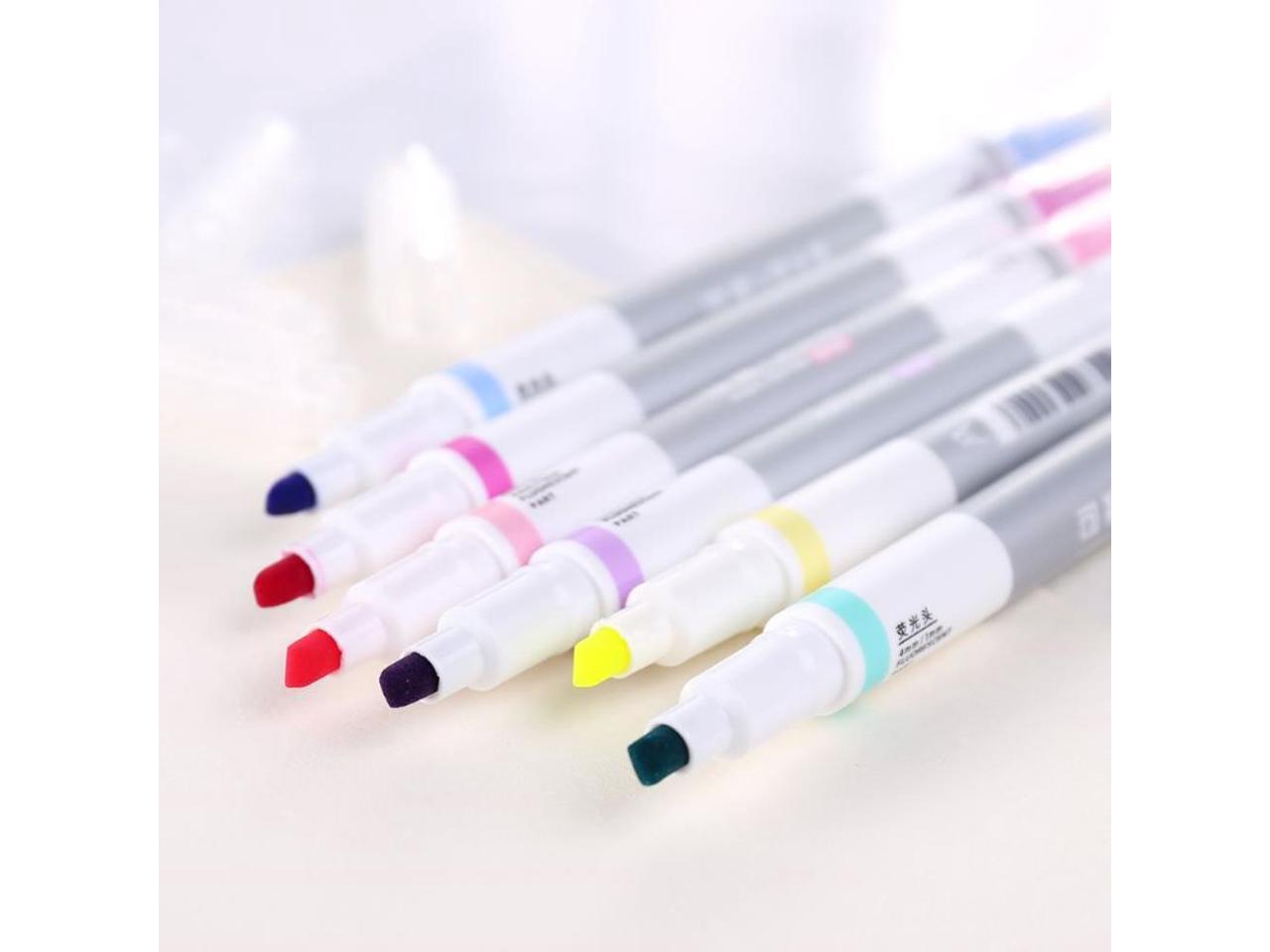 6pcs/set Extrasmooth Erasable Highlighter Pen Marker Pastel Liquid Chalk Fluorescent Pencil