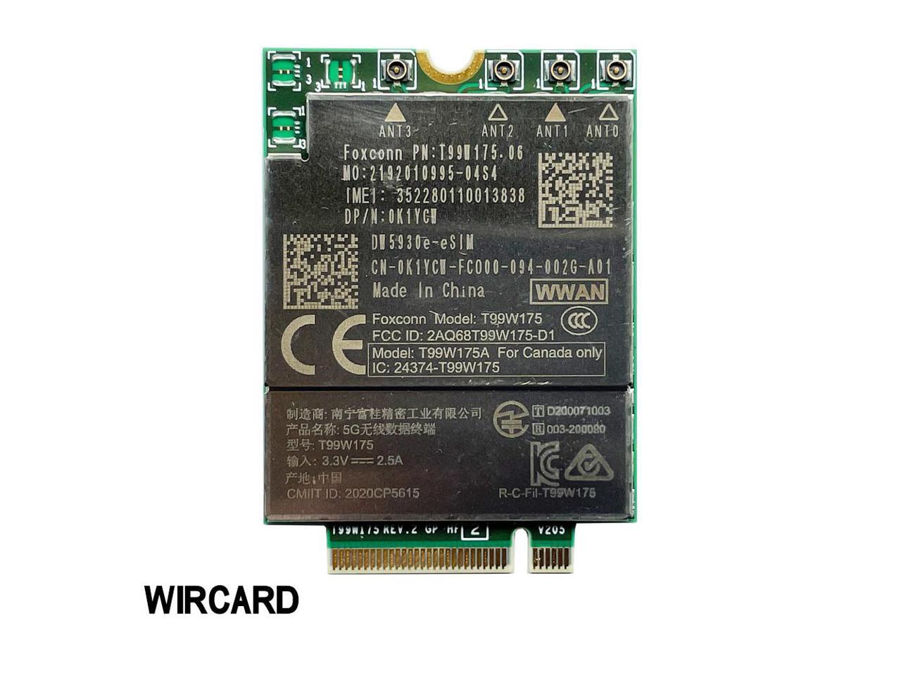 T99W175 DW5930e-eSIM X55 5G Module DP/N 0K1YCW for dell laptop Latitude ...