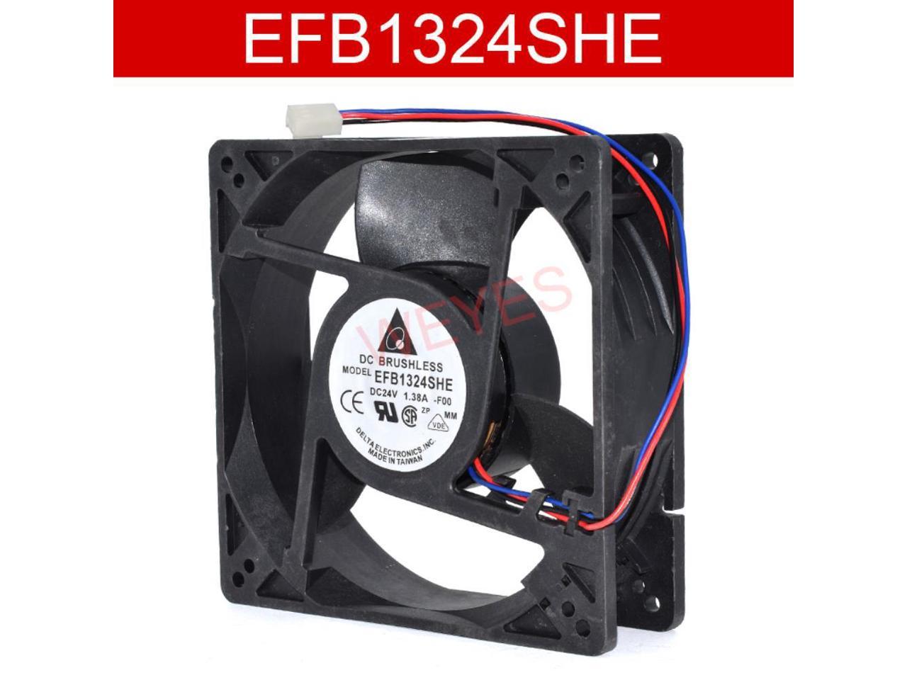 About Delta EFB1324SHE 127*127*38mm 24V 1.38A cooling fan 