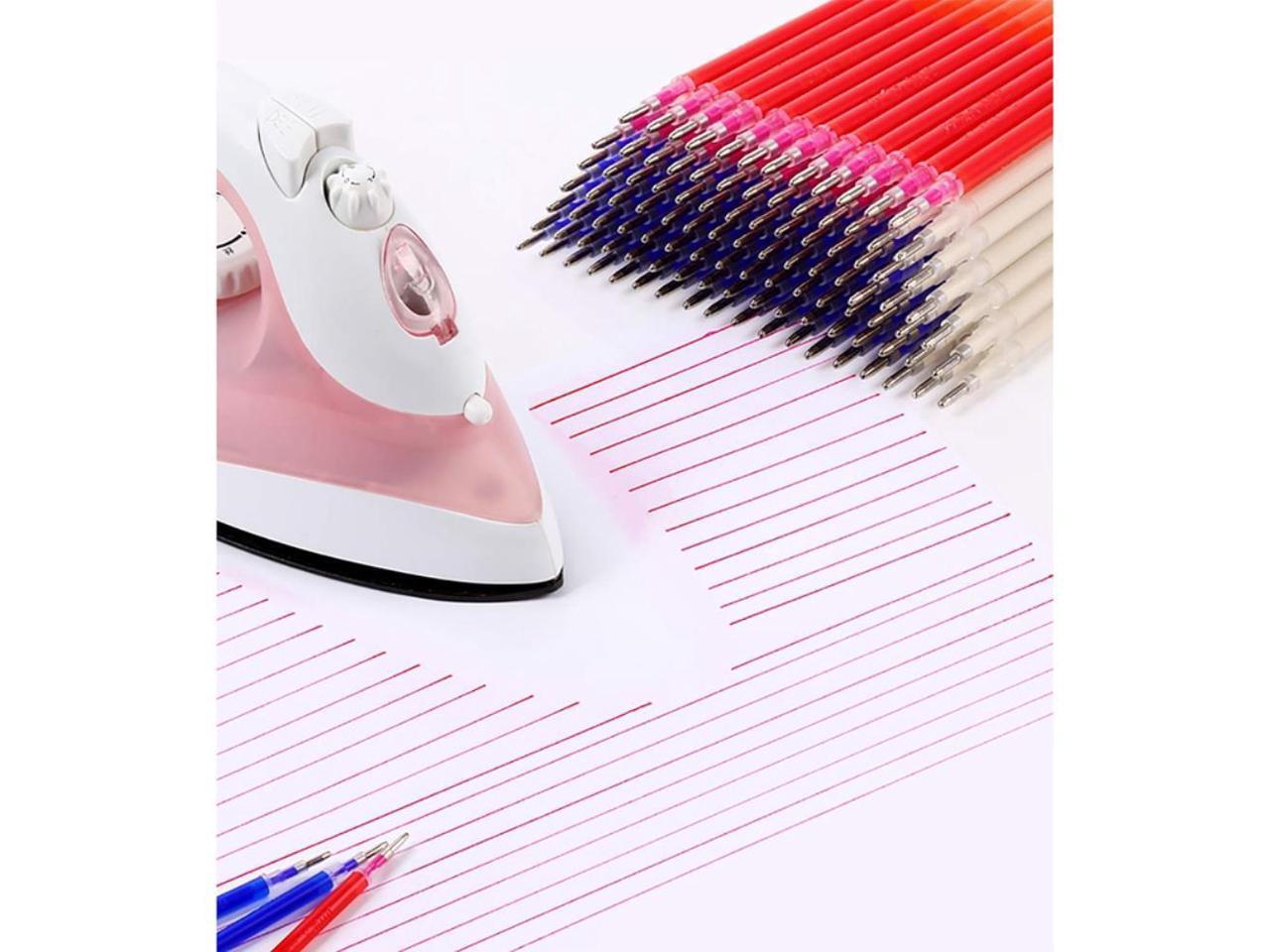 4 Colors Heat Erasable Fabric Pens with 16 Erasable Pen Refills Fabric Marking Pens Heat Erase