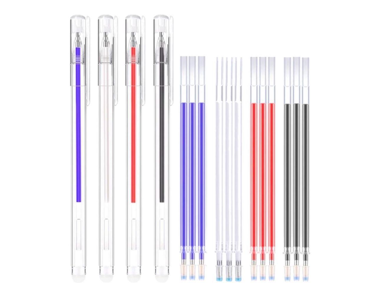 4 Colors Heat Erasable Fabric Pens with 16 Erasable Pen Refills Fabric