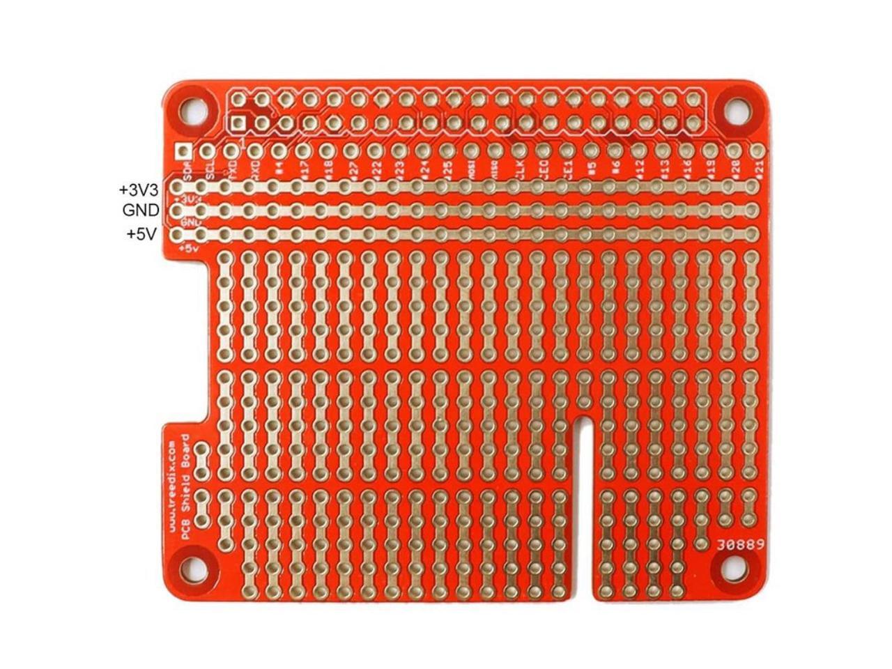4Pcs GPIO Breakout DIY Breadboard PCB Shield Red Expansion Board Kit ...