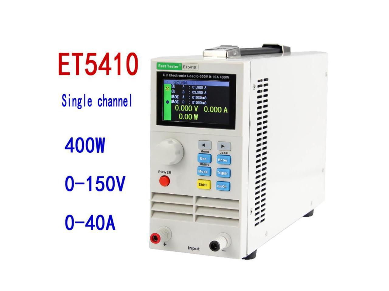 Details about   ET5410 Single Channel Programmable DC Electronic Load 400W 0-150V 0-40A NEW 