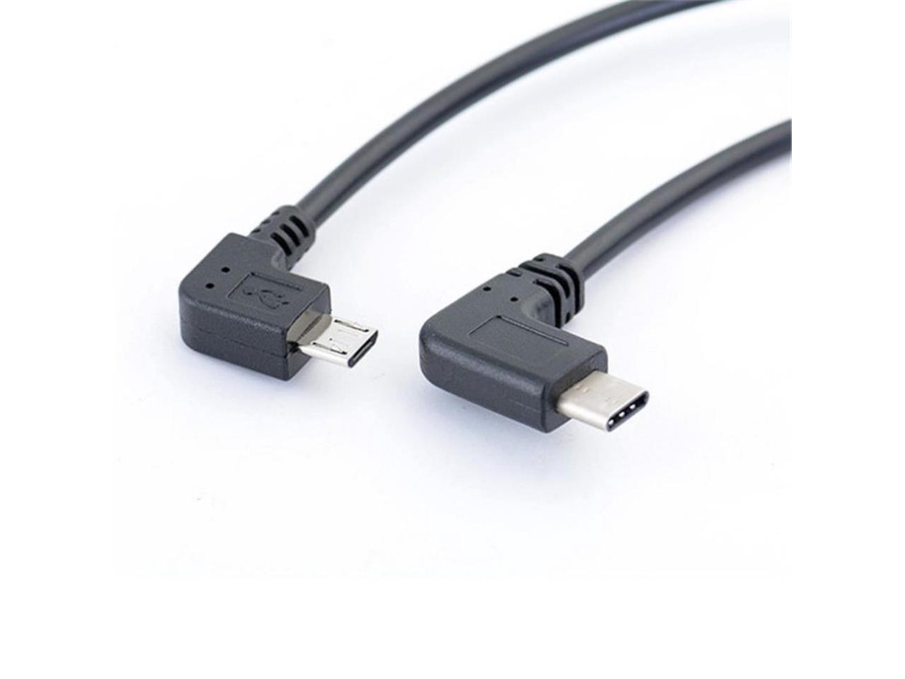 30cm TypeC 90 Degree to Micro USB 90 Degree OTG Cable Android Phone