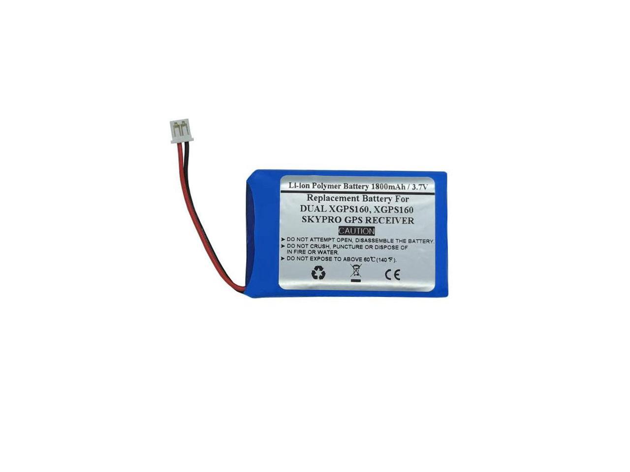 3.7V 1800mAh Replacement Battery for Dual XGPS160 XGPS160 SKYPRO GPS Receiver P/N:1ICP8/36/50