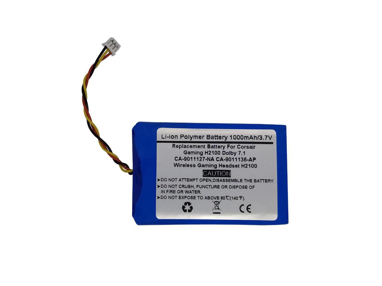 1000mAh/3.7V Replacement Battery for CA-9011127-NA CA-9011136-AP H2100 Dolby 7.1 Wireless Headset PN MH45908 - Newegg.com