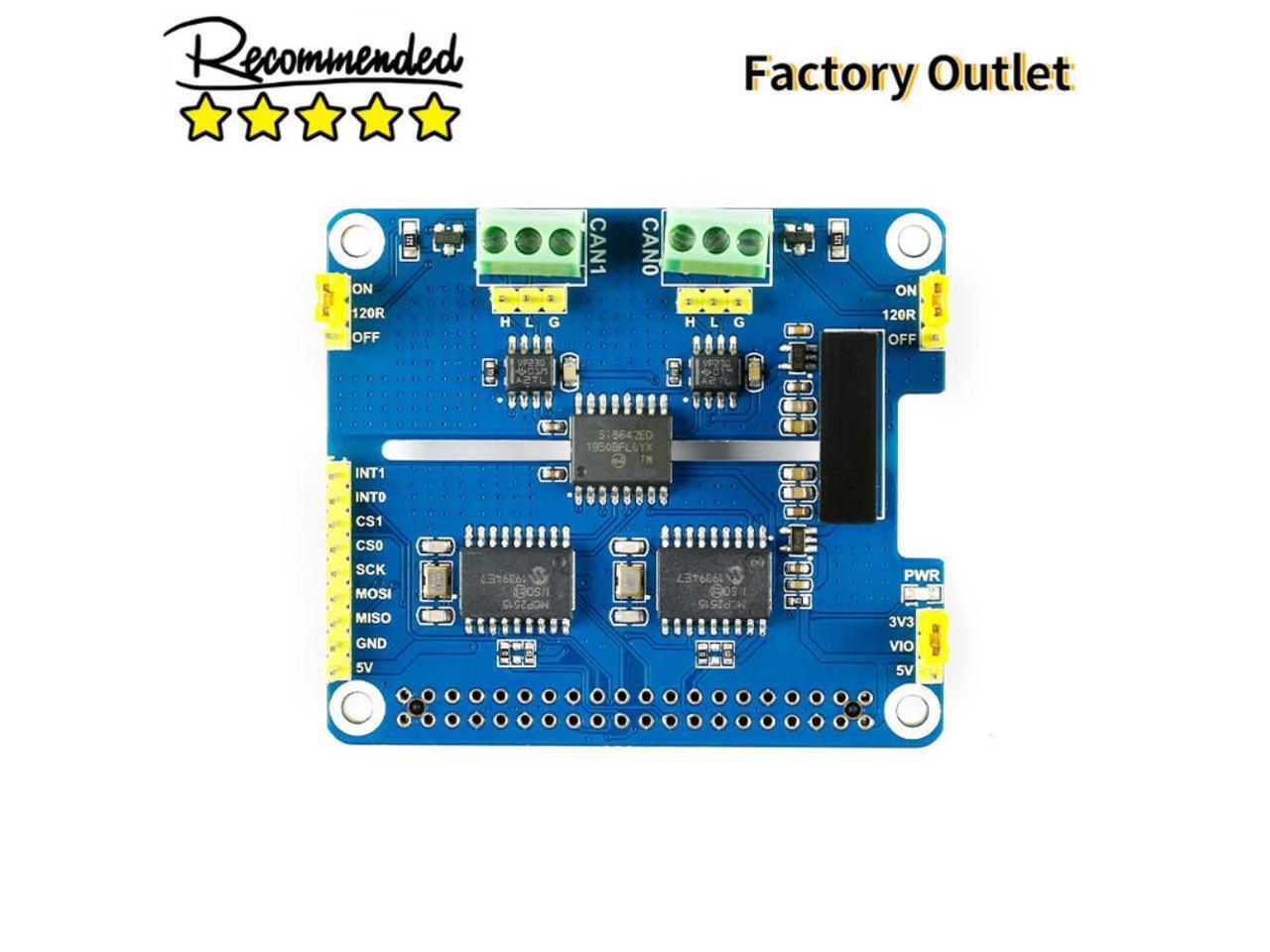 2-Channel Isolated CAN Expansion HAT MCP2515 SN65HVD230 Multi Onboard ...