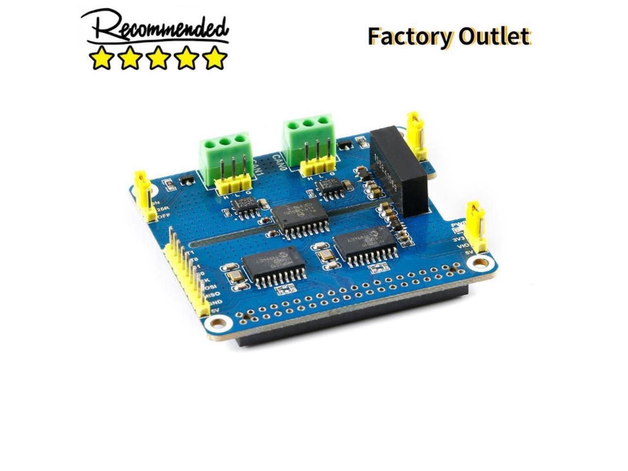 2Channel Isolated CAN Expansion HAT MCP2515 SN65HVD230 Multi Onboard