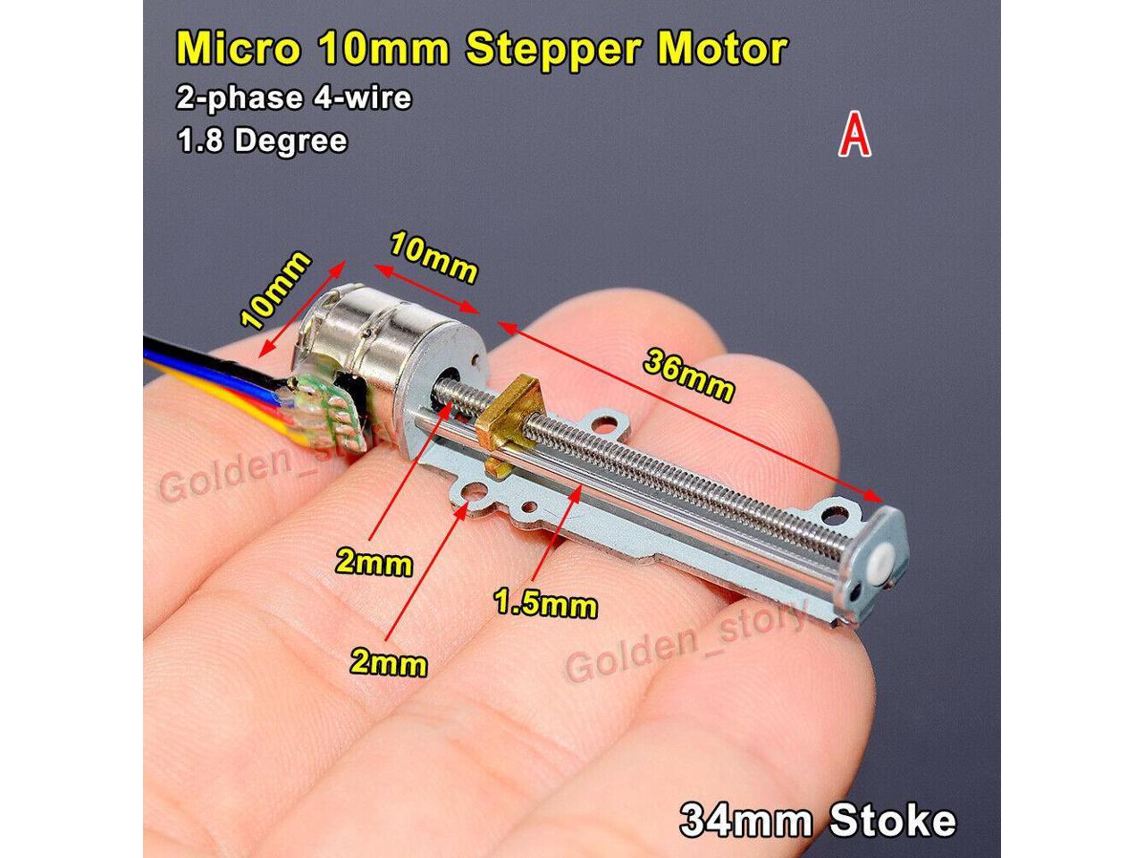 DC 5V 2-Phase 4-Wire Micro 15mm Stepper Motor Linear Screw Slider Moving Block 
