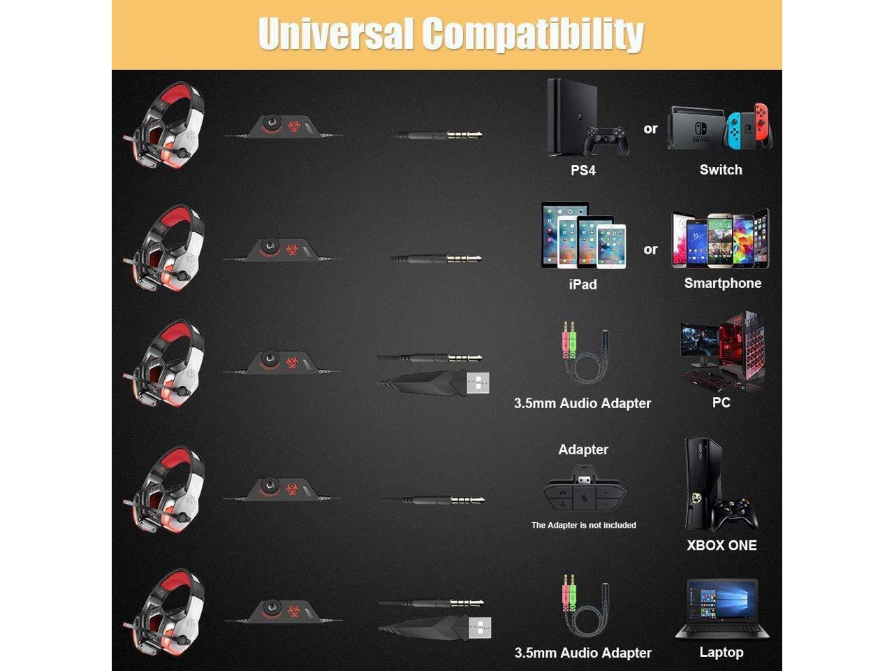 Hunterspider Gaming Headset Noise Canceling Headphone with Microphone