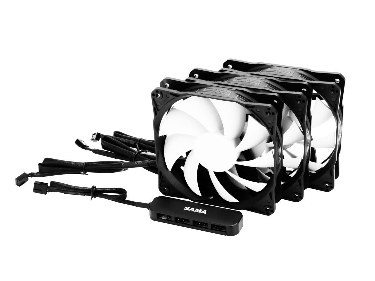 SAMA SF100 3 in1 Case Fans 120mm 12V 3Pin High Airflow Lower Noise Fan