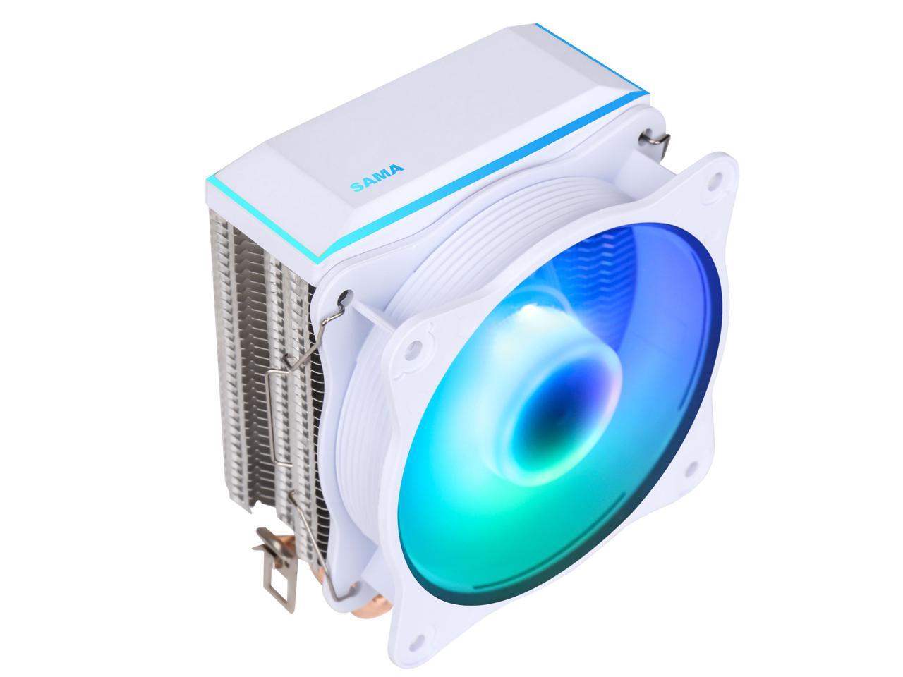 SAMA KA200DW RGB CPU Air Cooler with 9cm fan 2 Copper Heat Pipes For AMD Intel Universal Gaming