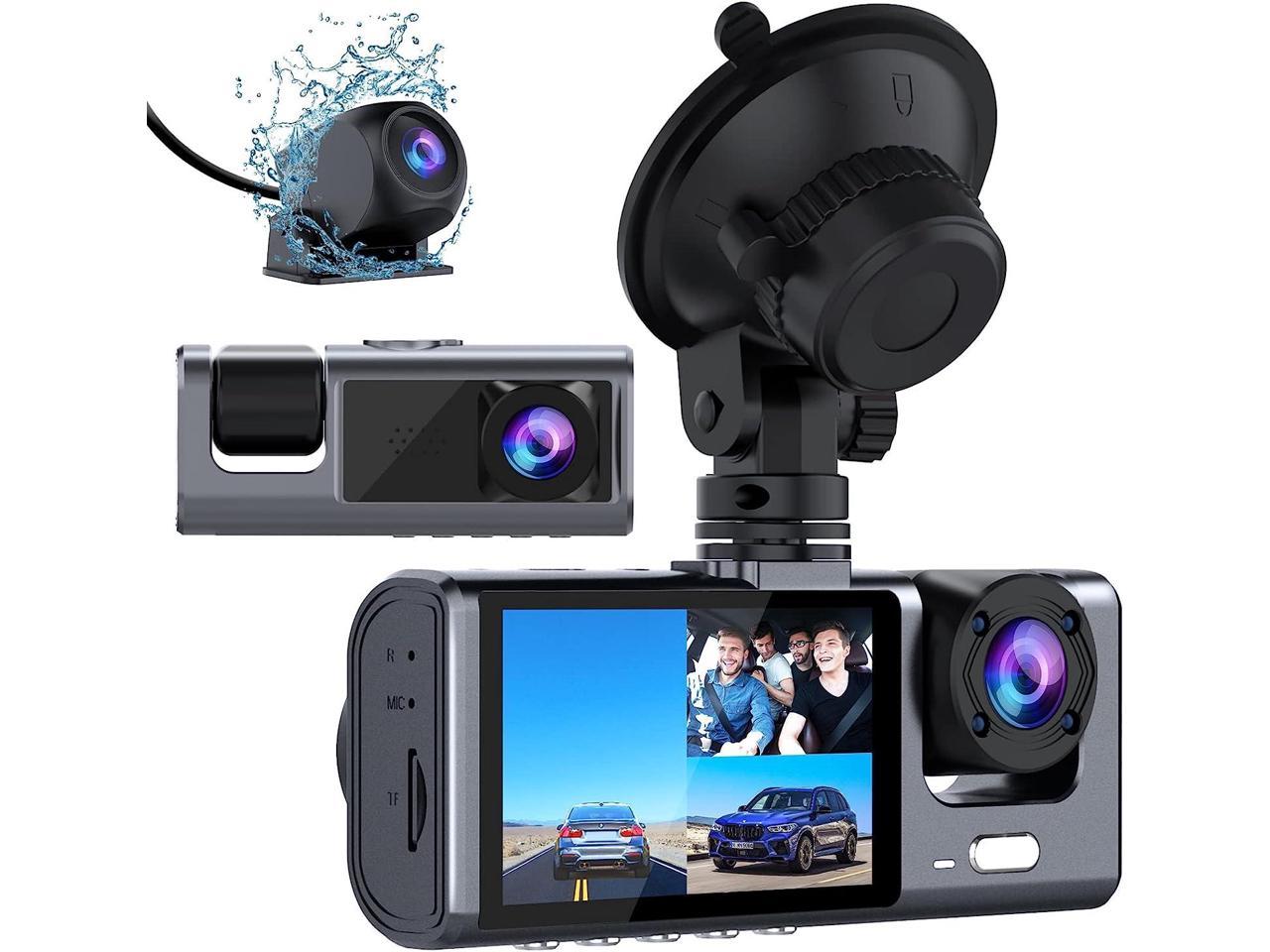 bus Monnik Verpletteren 3 Channel Dash Cam Front and Rear Inside, 1080P Dash Camera for Cars,  Dashcam Three Way Triple Car Camera with IR Night Vision, Loop Recording,  G-Sensor, Parking Monitor, 24 Hours Recording -