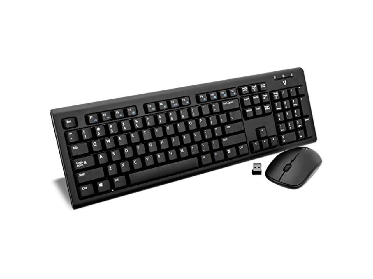 V7 CKW200USE Black Wireless Keyboard and Mouse Combo US