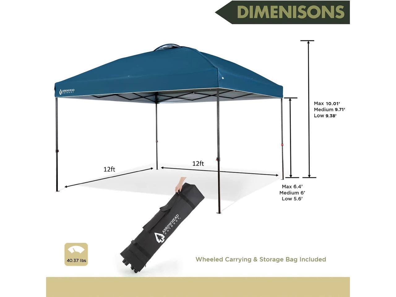 Arrowhead Outdoor 12x12 Pop Up Canopy And Instant Shelter Easy One