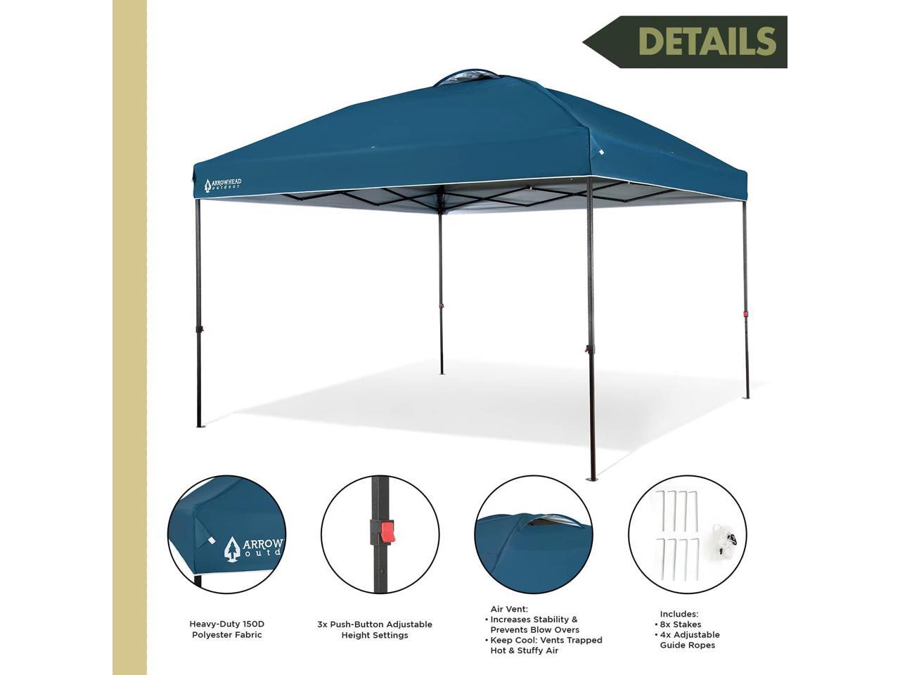 ARROWHEAD OUTDOOR 12x12 PopUp Canopy & Instant Shelter, Easy One