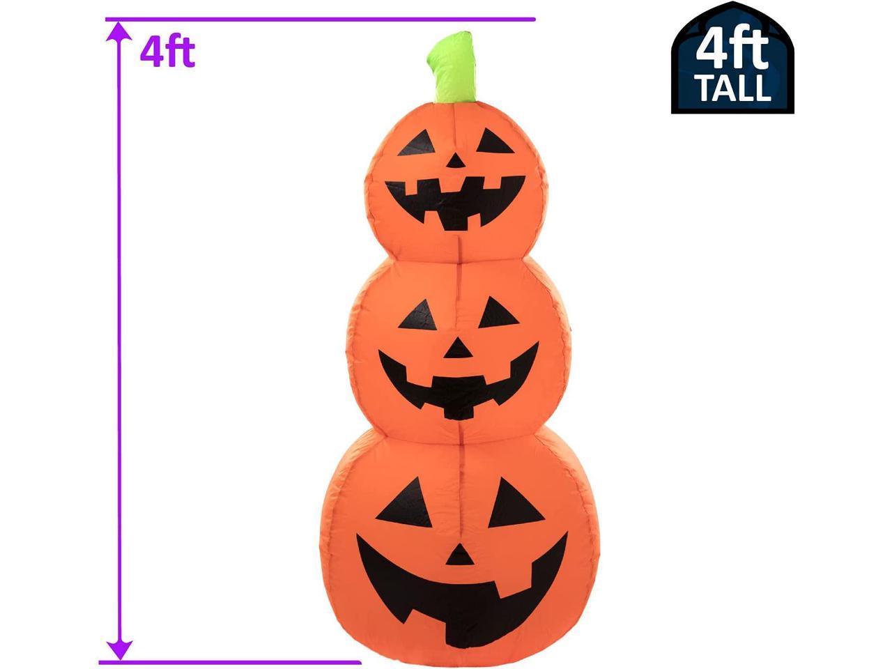 Design Accents Halloween Decorations 4 ft. Halloween Stacked Pumpkin