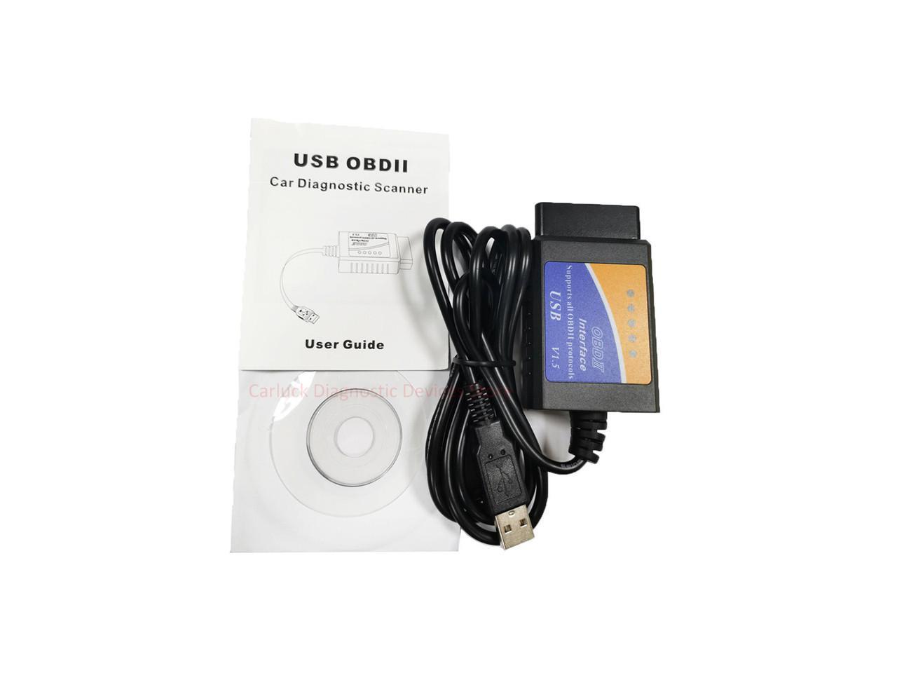 ELM 327 OBDII OBD2 CAN-BUS USB Auto Diagnostic Code Scanner Reader Tool V1.5 