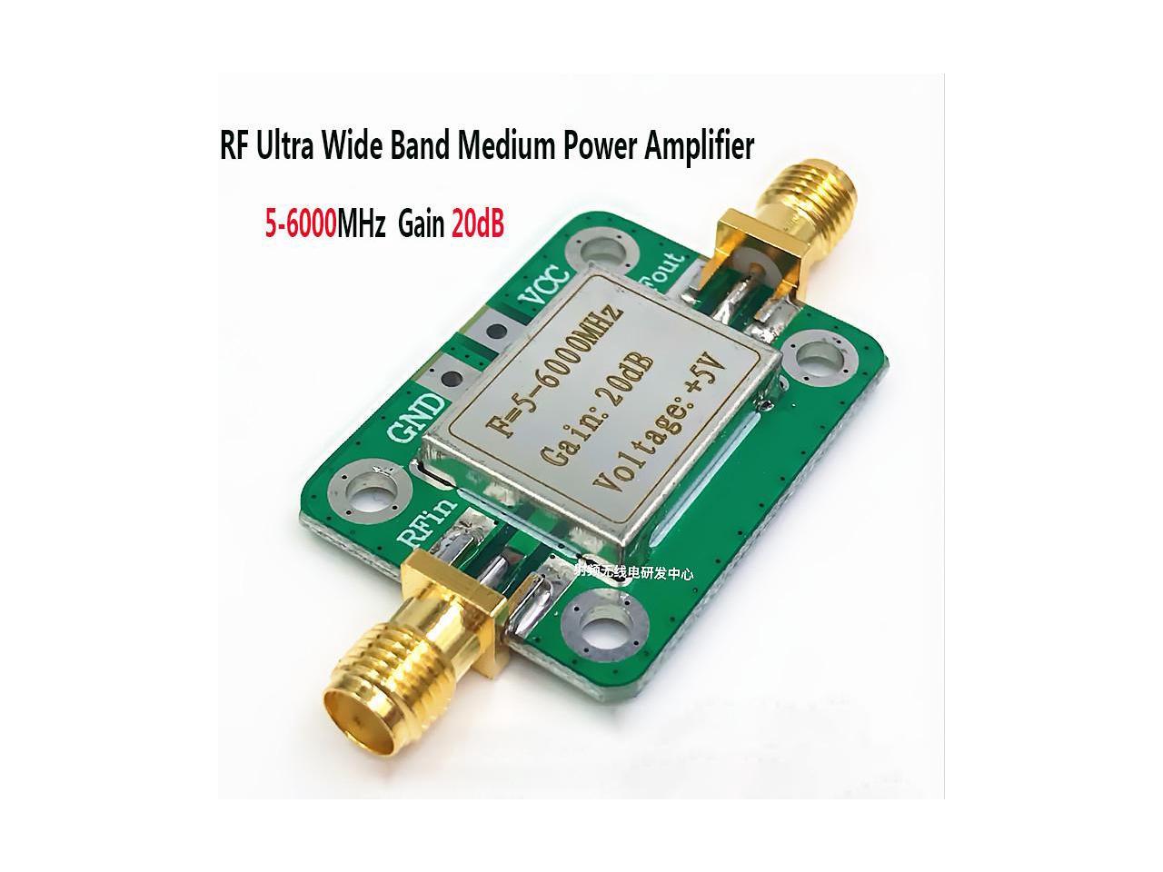 DC 5V 5-6000MHz Power Amplifier Gain 20dB Broadband RF VHF UHF Signal Module oe 